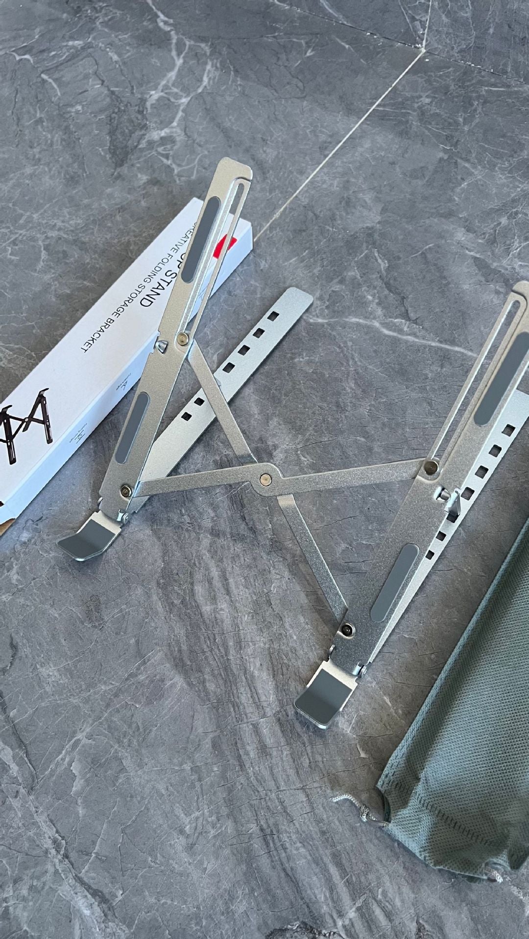 Aluminum Laptop Stand - Foldable Dual Layer Cooling Riser
