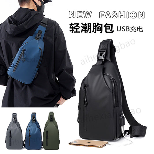 Mens Chest Bag Water Repellent Crossbody Custom Logo