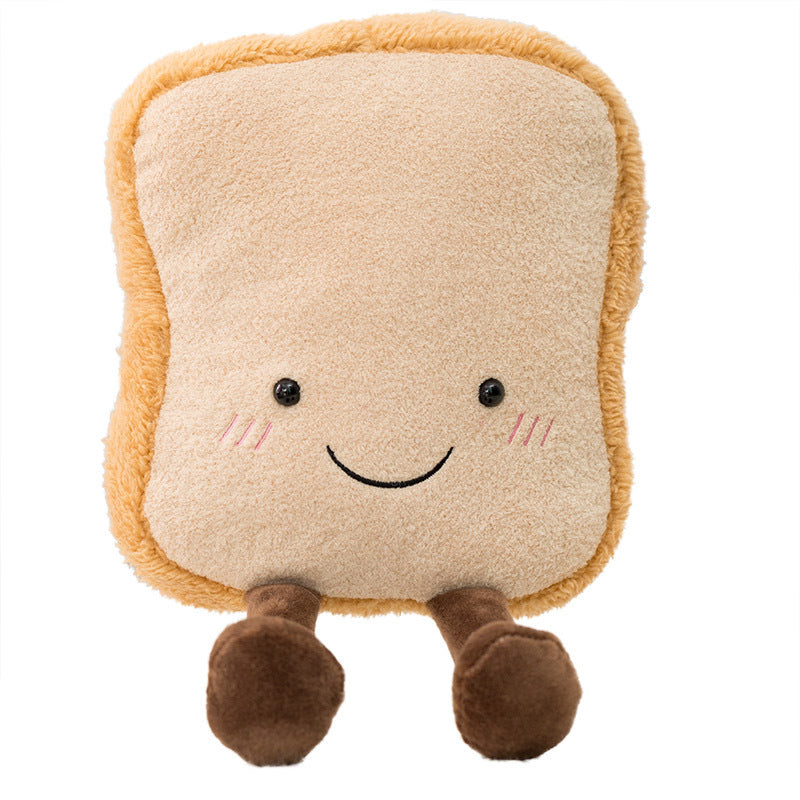 Bread Toast Plush Pillow Cute Cushion Sofa Toy Kids Comfort