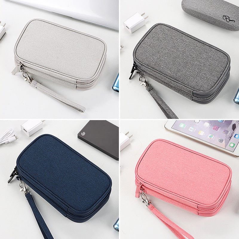 Digital accessories storage bag multi-layer power hard disk protective cover charging treasure u disk shield headset dustproof data cable