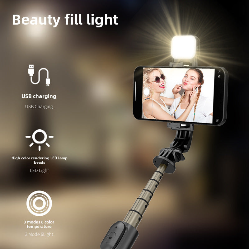 Bluetooth Selfie Stick Q10S Tripod Fill Light Photo Stand
