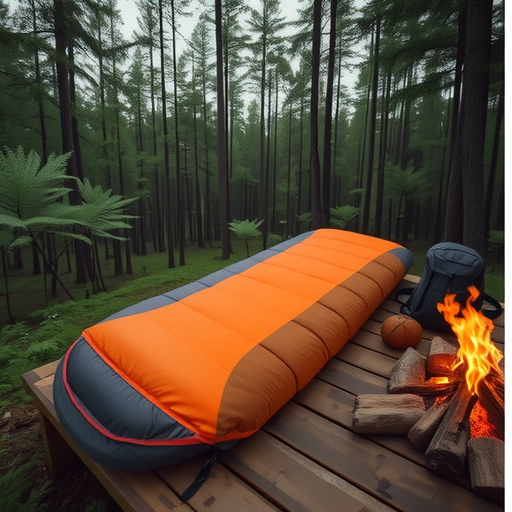 Envelope Sleeping Bag with Hood Lightweight Camping Outdoor