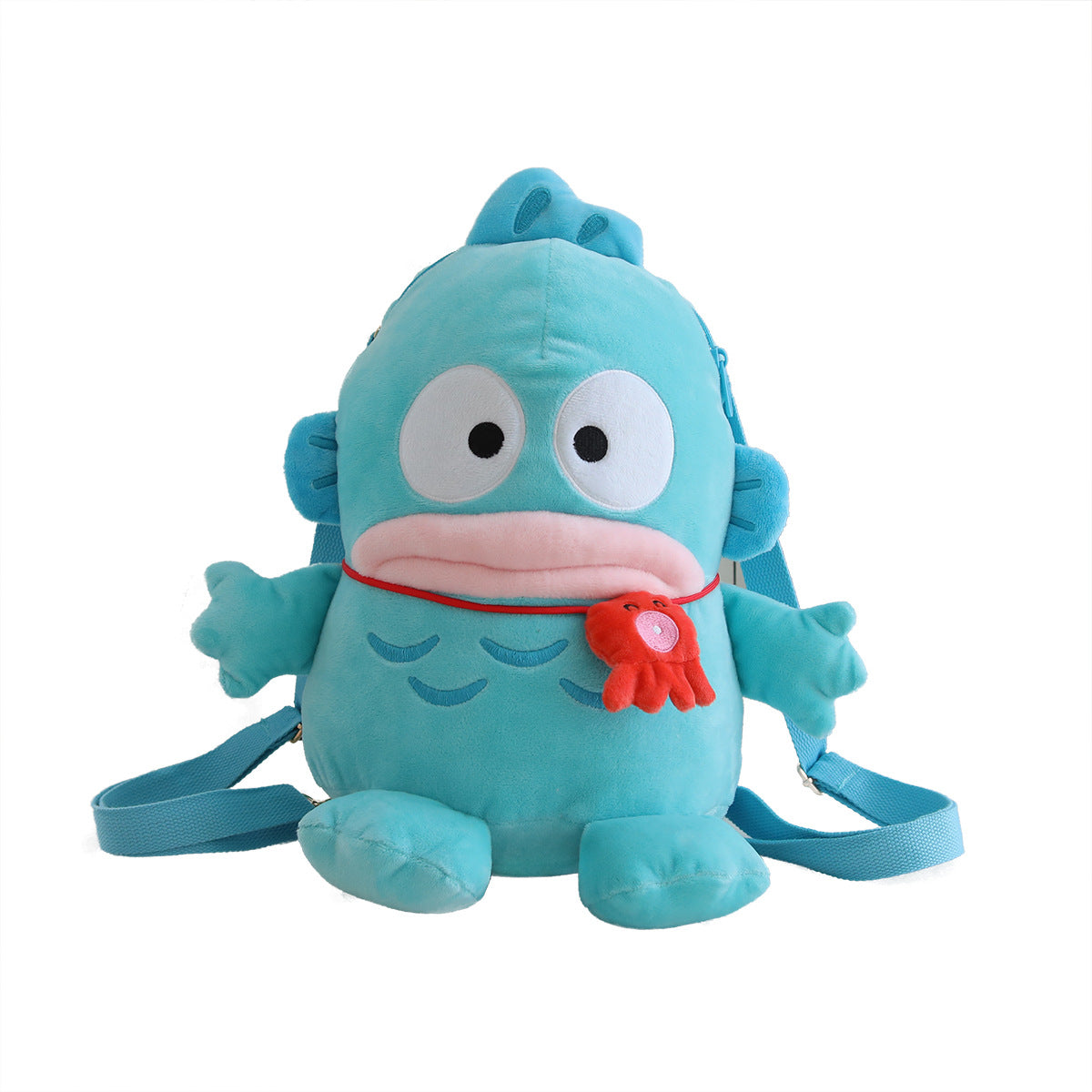 Blue Water Monster Plush Toy Backpack for Kids Outdoor Play