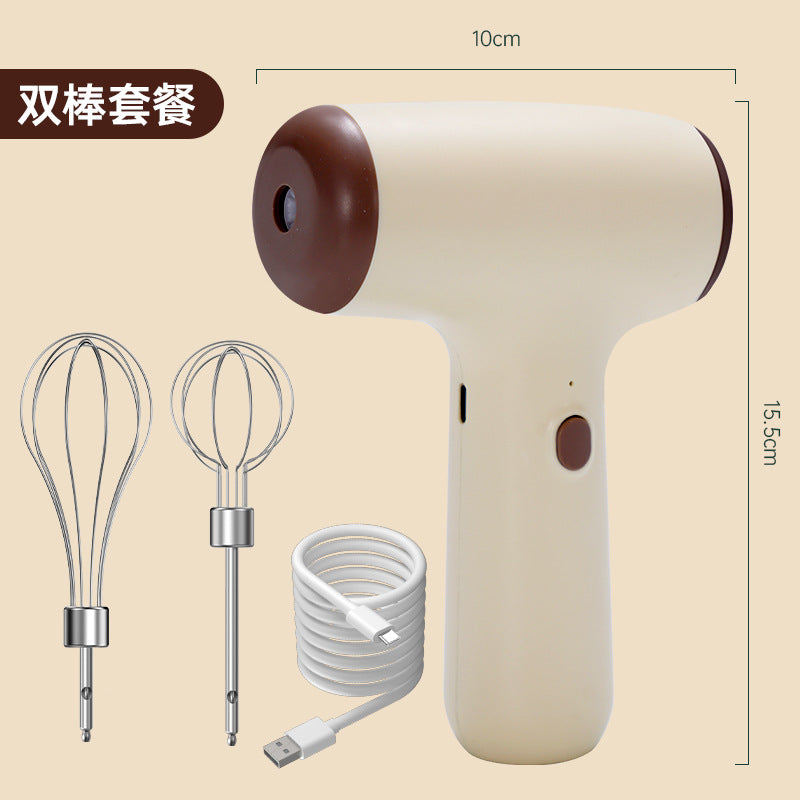 Wireless Electric Mixer - Rechargeable Handheld Egg Beater