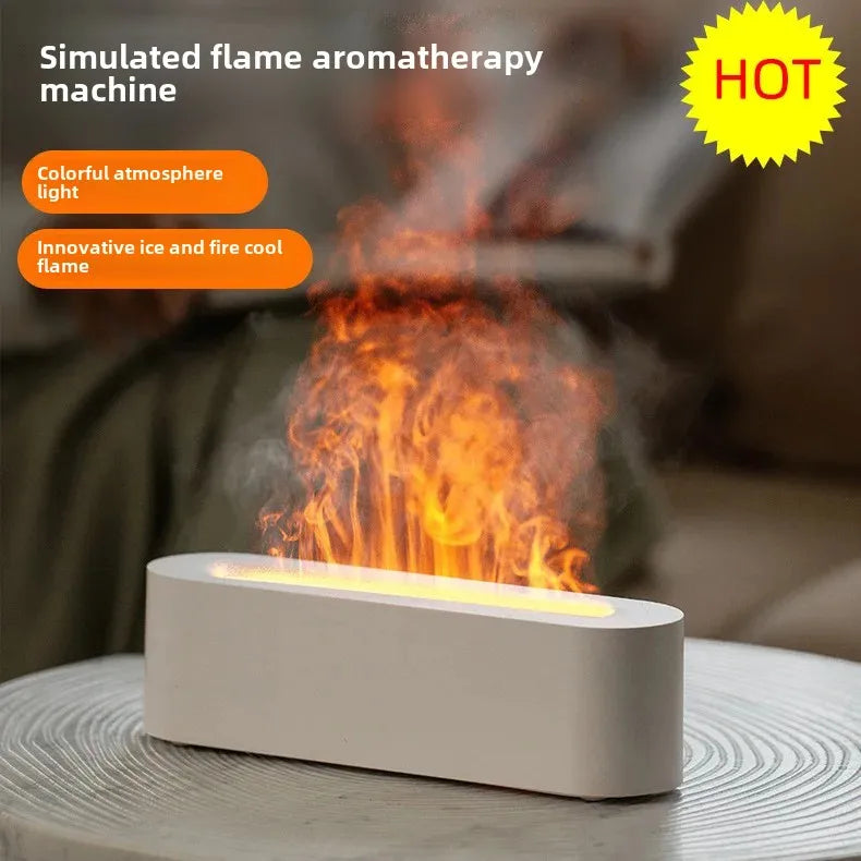 Ultrasonic Flame Diffuser Essential Oil Humidifier Aromatherapy