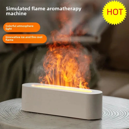 Ultrasonic Flame Diffuser Essential Oil Humidifier Aromatherapy