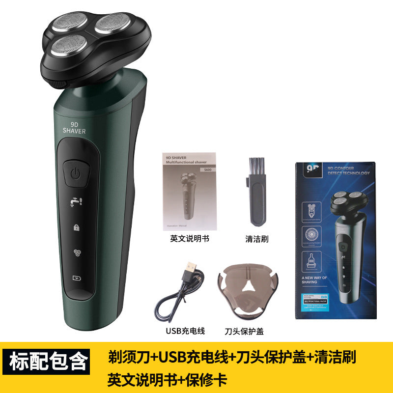 9D Electric Shaver Men Waterproof Rechargeable Beard Trimmer