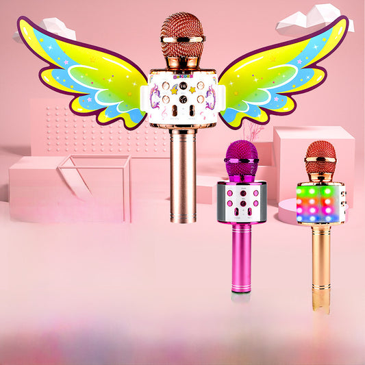Wireless Bluetooth Karaoke Microphone 858 Kids Home Gift