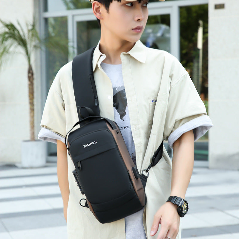 Mens Chest Bag Water Repellent Crossbody Shoulder Sling