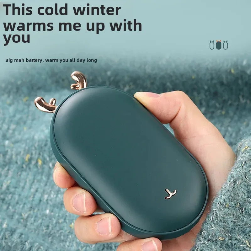 Digital Display 2-in-1 Rechargeable Hand Warmer & Power Bank – 10000mAh Portable Hand Heater