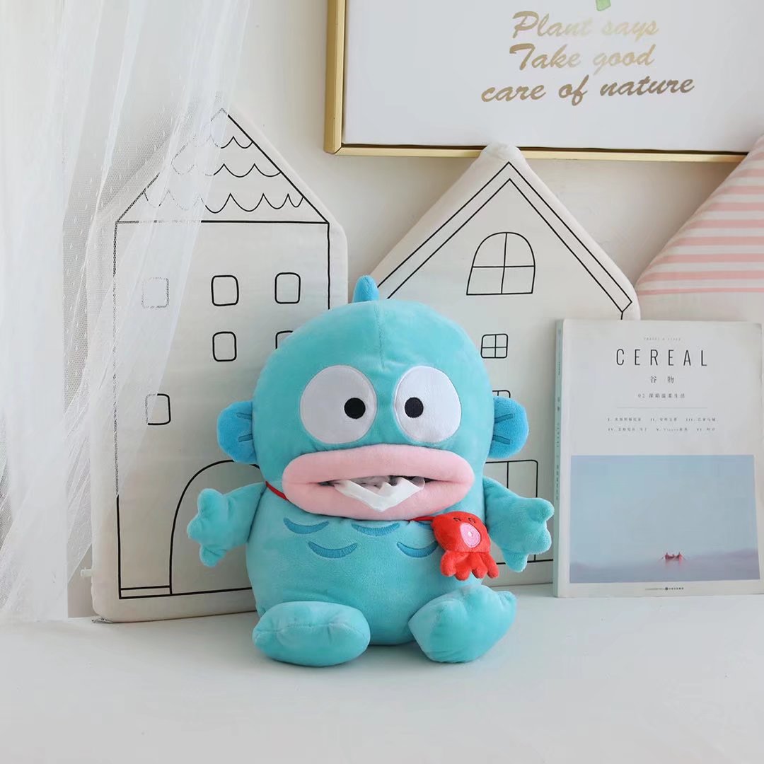 Blue Water Monster Plush Toy Backpack for Kids Outdoor Play