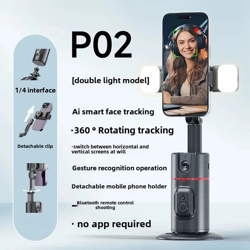 AI Phone Gimbal 360 Auto Tracking Stand for Live Streaming