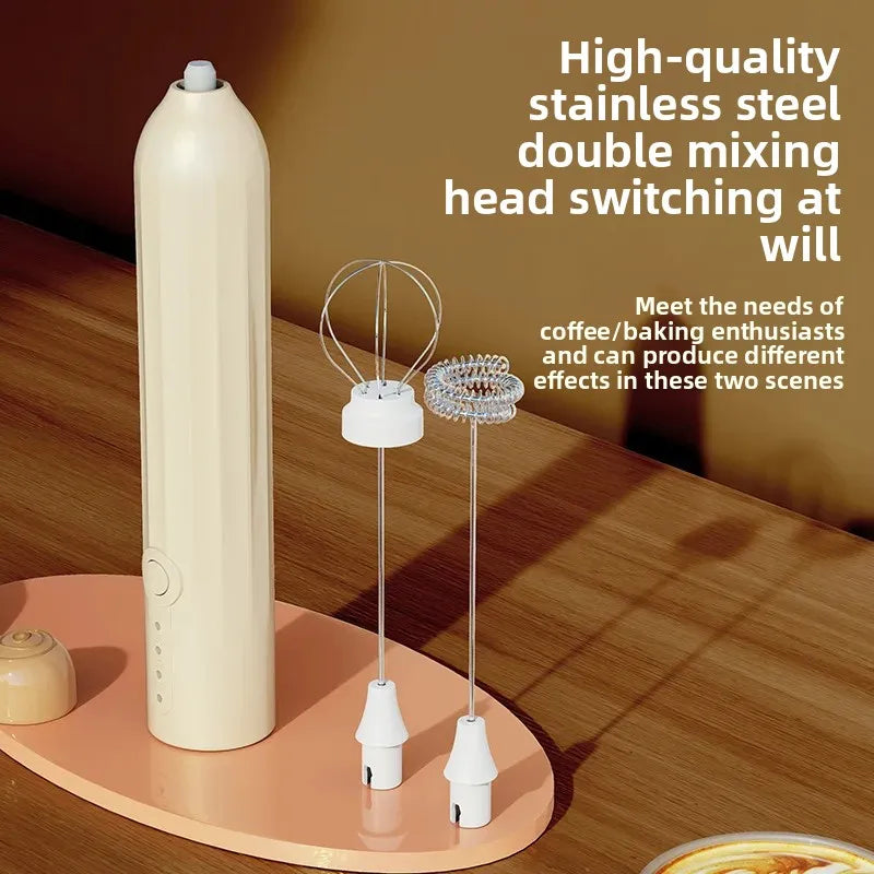 Electric Milk Frother Egg Whisk Coffee Foam Maker Tool