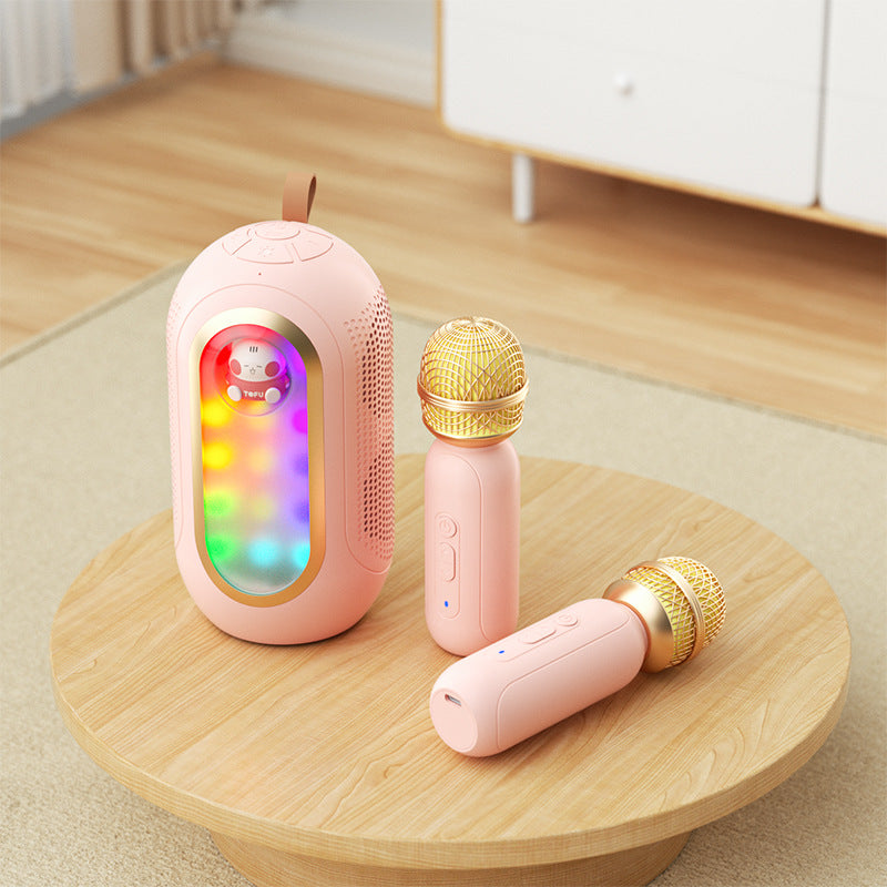 Wireless Karaoke Microphone Bluetooth Speaker Kids Adults
