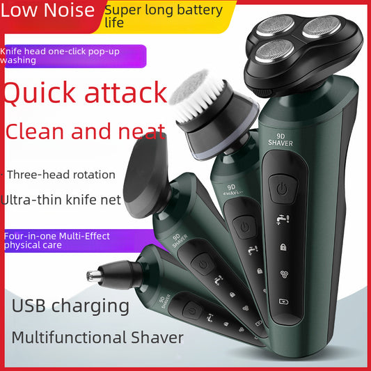 9D Electric Shaver Men Waterproof Rechargeable Beard Trimmer
