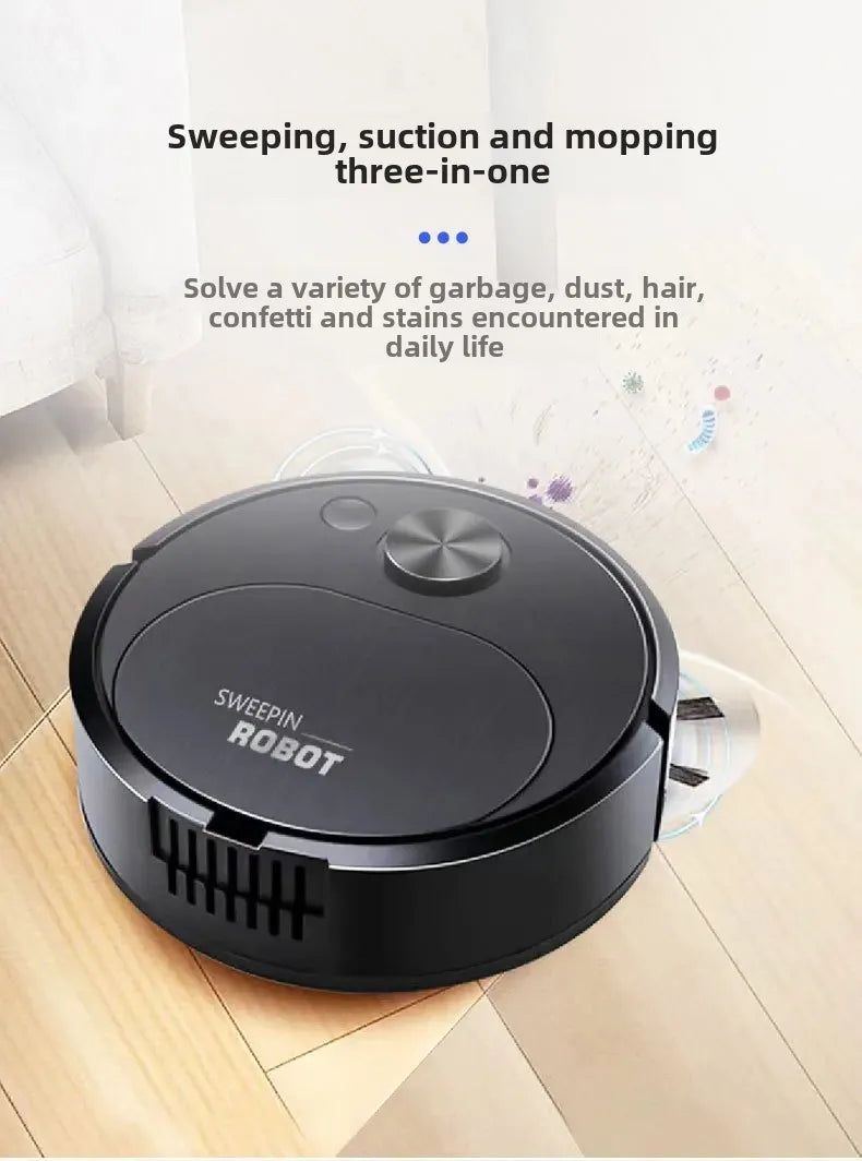 Rechargeable Robot Vacuum - 3-in-1 Mini Smart Sweeper