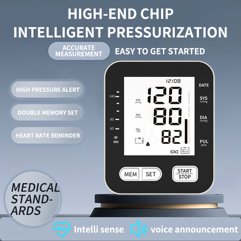Digital Blood Pressure Monitor Voice Broadcast One Touch