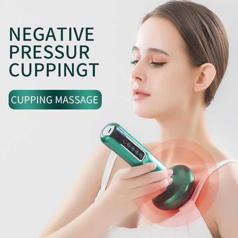 Electric Gua Sha Cupping Device - Hot Compress Massage for Meridian Therapy
