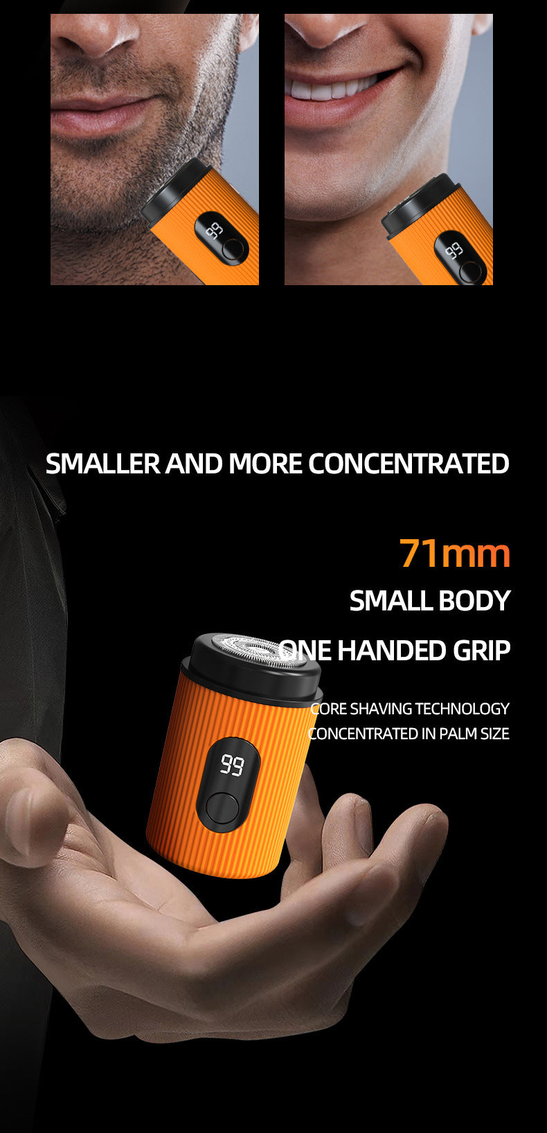 Cross Border Electric USB Portable Rechargeable Shaver