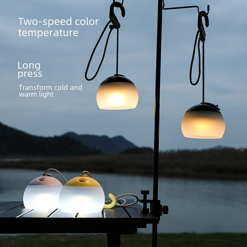 USB Rechargeable LED Camping Lantern – Portable Outdoor Tent Light with Silicone Hand Lamp