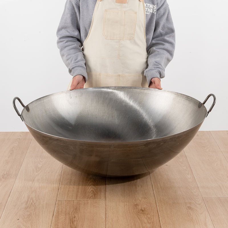 Cast Iron Wok - Traditional Round Bottom Stir Fry Pan