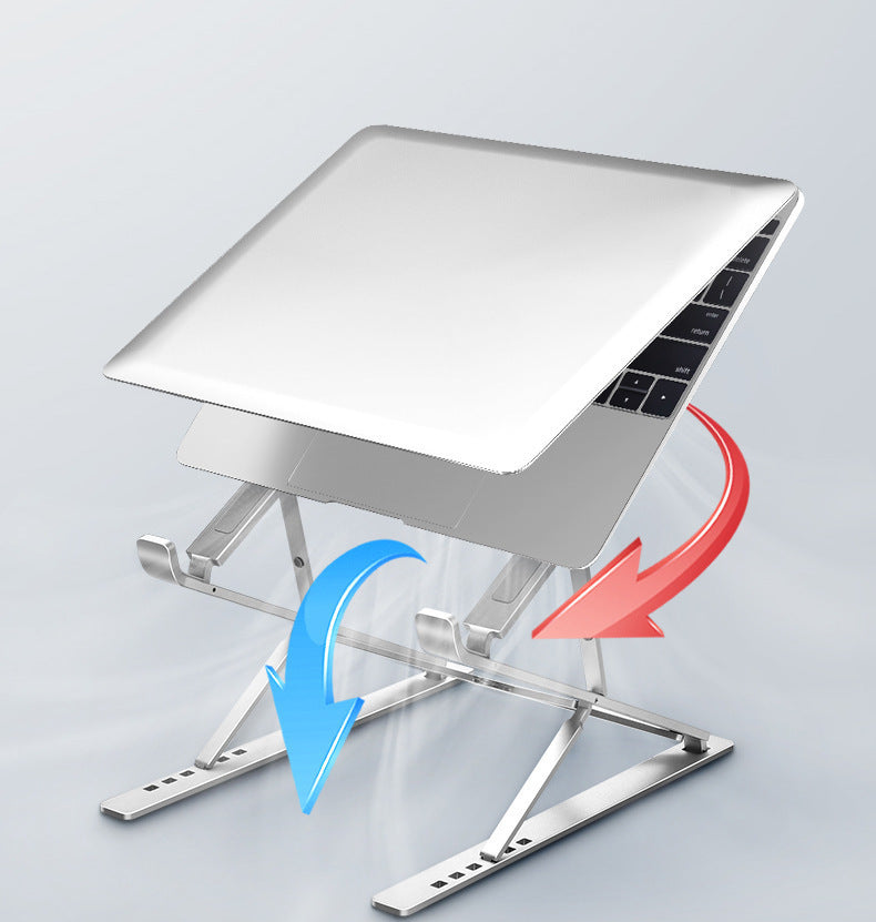 Aluminum Laptop Stand - Foldable Dual Layer Cooling Riser