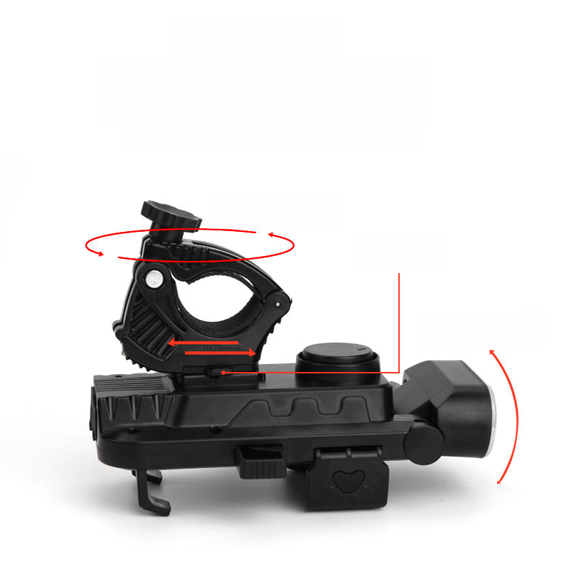 Bike Phone Holder with Light - USB Power Bank & Horn 4-in-1