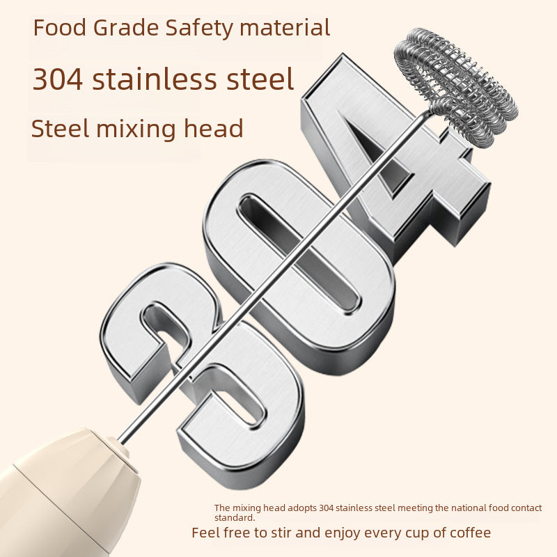 Electric Milk Frother Handheld Whisk Coffee Foam Maker Mixer