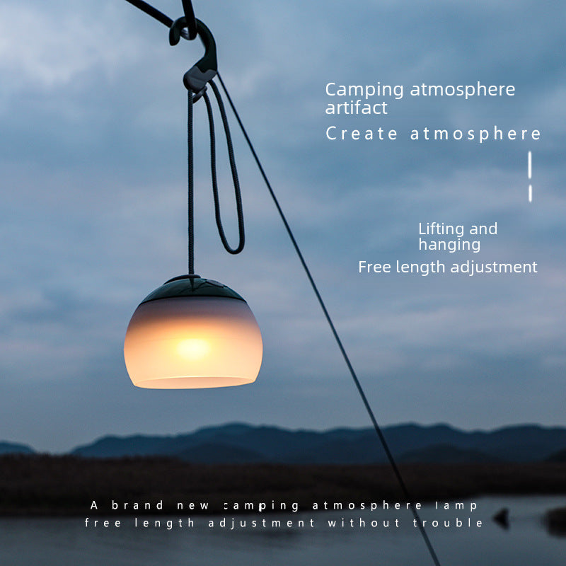 USB Rechargeable LED Camping Lantern – Portable Outdoor Tent Light with Silicone Hand Lamp