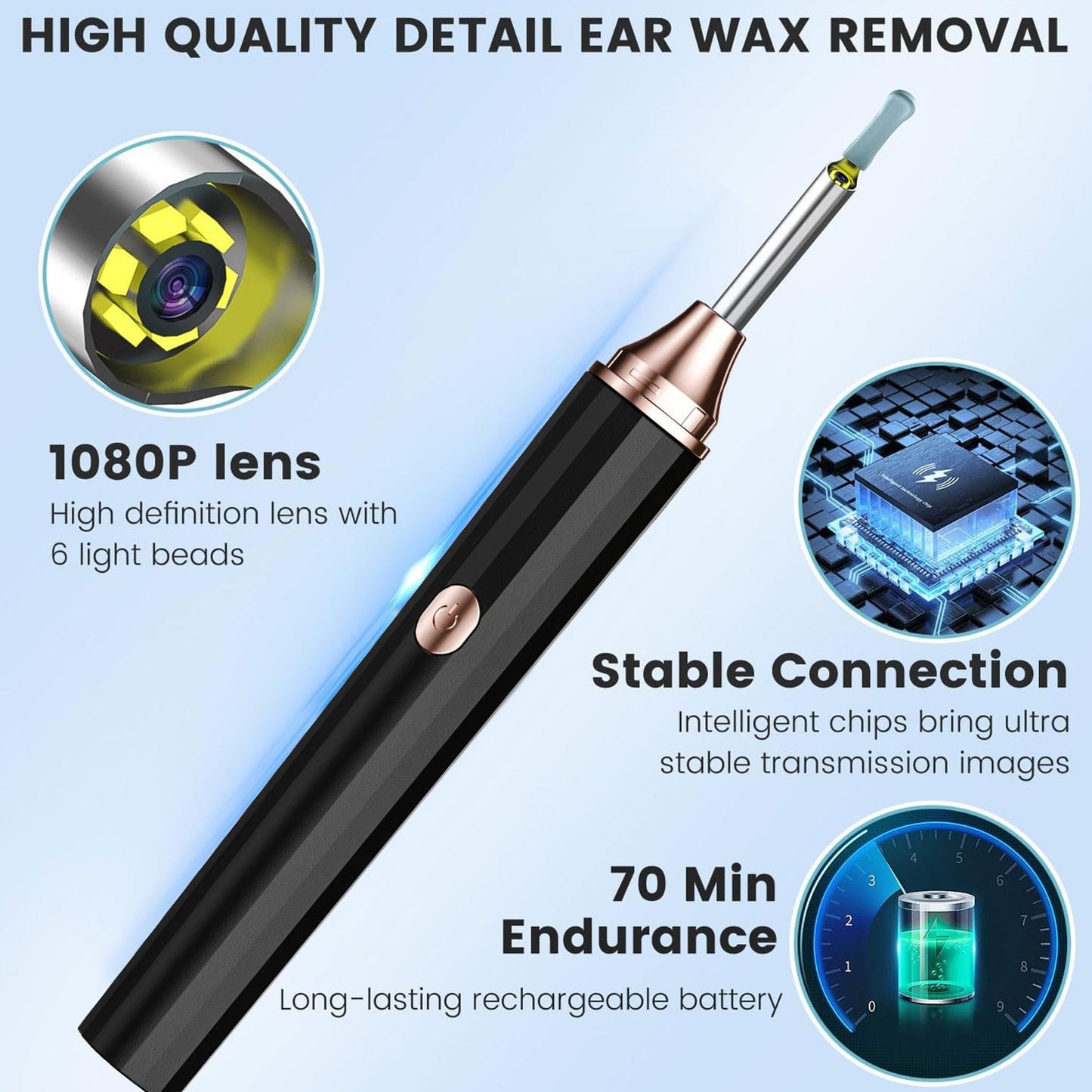 WiFi Visual Ear Cleaner - HD Camera Ear Wax Removal Tool