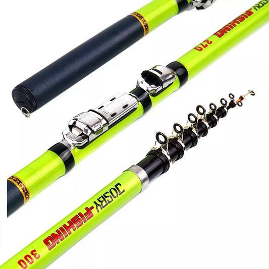 JOSBY Ultralight Telescopic Fishing Rod – Carbon Fiber Rock & Spinning Rod (1.5m–3.0m)