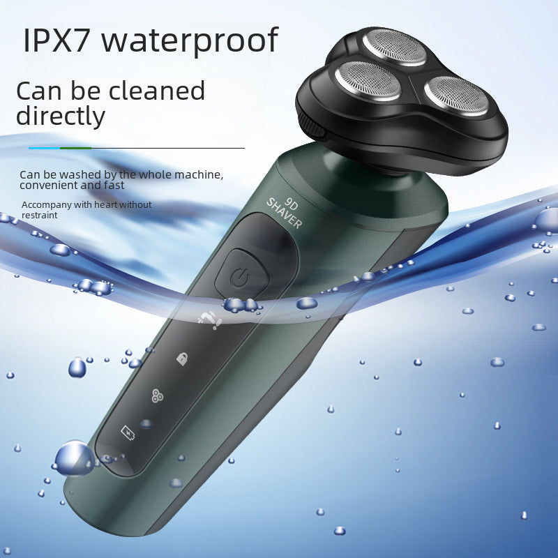 9D Electric Shaver Men Waterproof Rechargeable Beard Trimmer