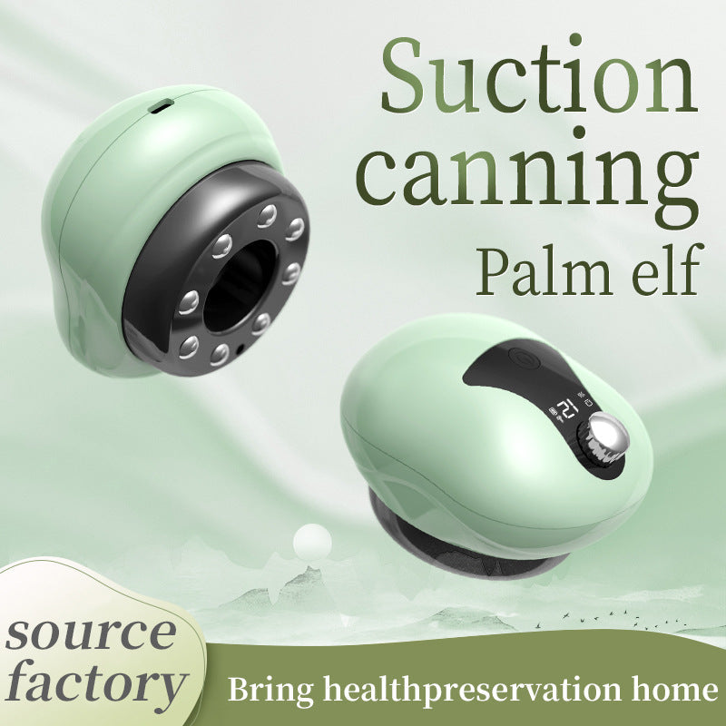 Electric Cupping Gua Sha Massager: Red Light Therapy, 12-Speed Suction, Rechargeable