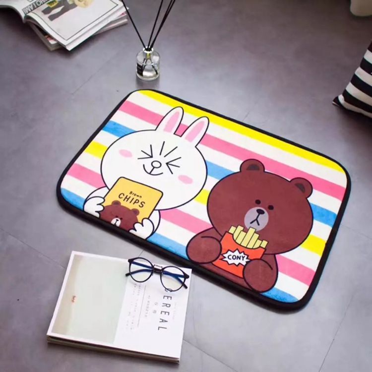 Cartoon Door Mat Absorbent Anti Slip Bathroom Kitchen Floor Mat