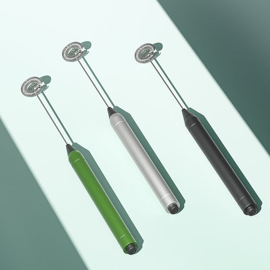 Mini Aluminum Alloy Electric Milk Frother Handheld Whisk
