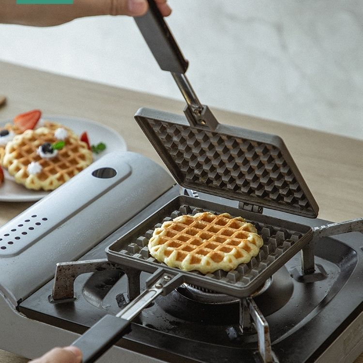 Non-Stick Double-Sided Waffle Maker Pan – Induction & Gas