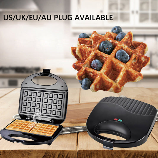 Double-Sided Heating Waffle & Sandwich Maker – Non-Stick Breakfast Machine