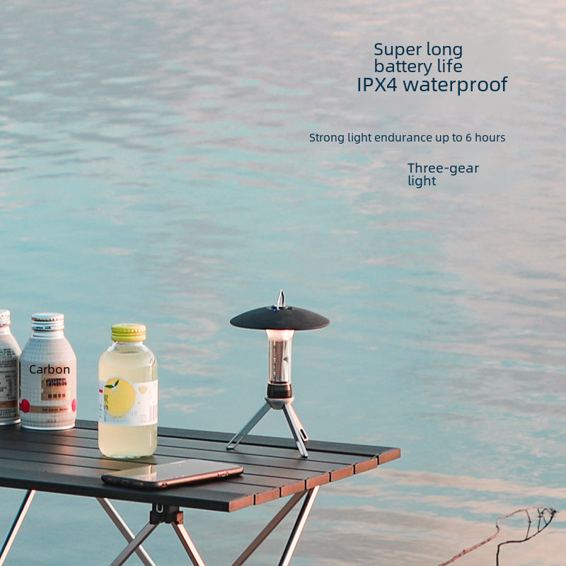 Rechargeable LED Flashlight 10W Portable 360° Rotating Camping Light