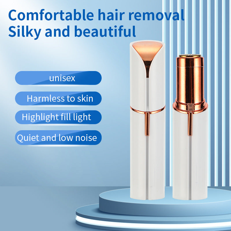 USB Rechargeable Eyebrow Trimmer - Portable Lipstick Shape Electric Shaver