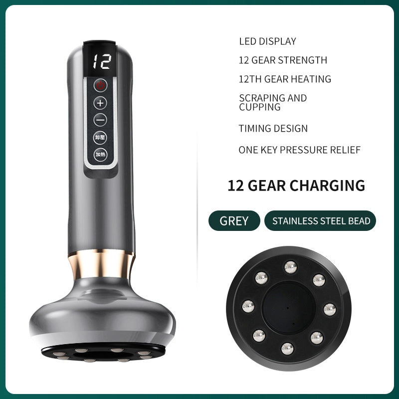 Electric Gua Sha Cupping Device - Hot Compress Massage for Meridian Therapy