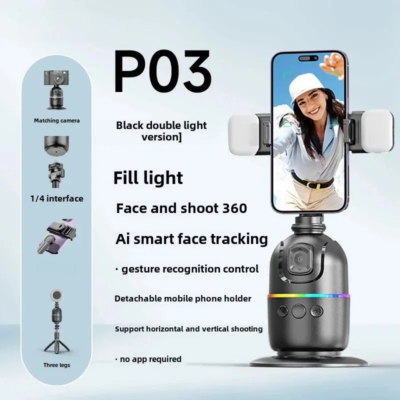 AI Phone Gimbal 360 Auto Tracking Stand for Live Streaming