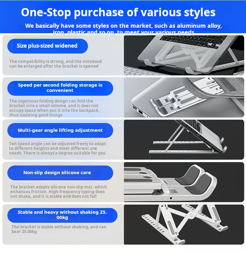 Aluminum Laptop Stand N3 - Adjustable Tablet Computer Holder