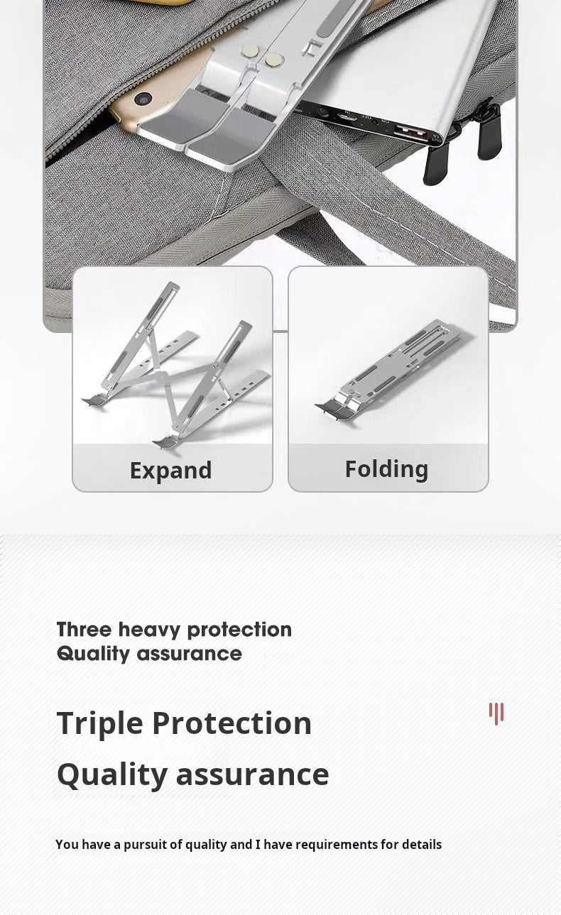 Foldable Laptop Stand - Aluminum Portable Cooling Bracket