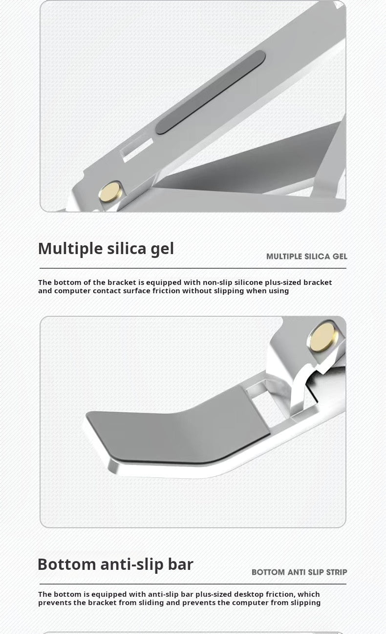 Foldable Laptop Stand - Aluminum Portable Cooling Bracket