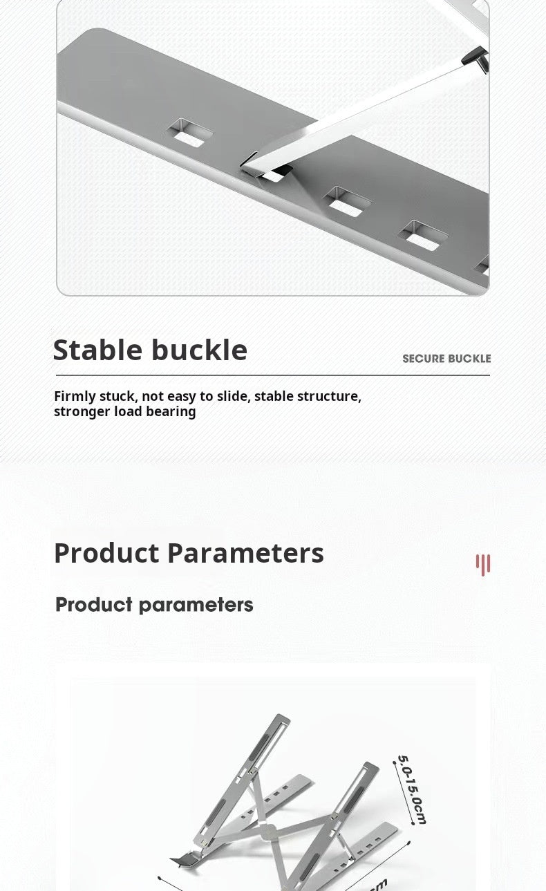 Foldable Laptop Stand - Aluminum Portable Cooling Bracket