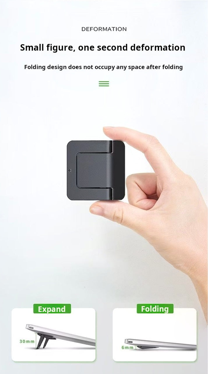 Laptop Stand Invisible Height, Mini Slim Tablet, Convenient Foldable Tablet, Raised Heat Rack