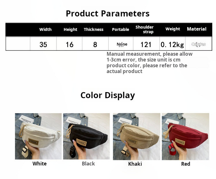 Fashion Versatile Large Capacity Women's Chest Waist Bag for Daily Outdoor Use