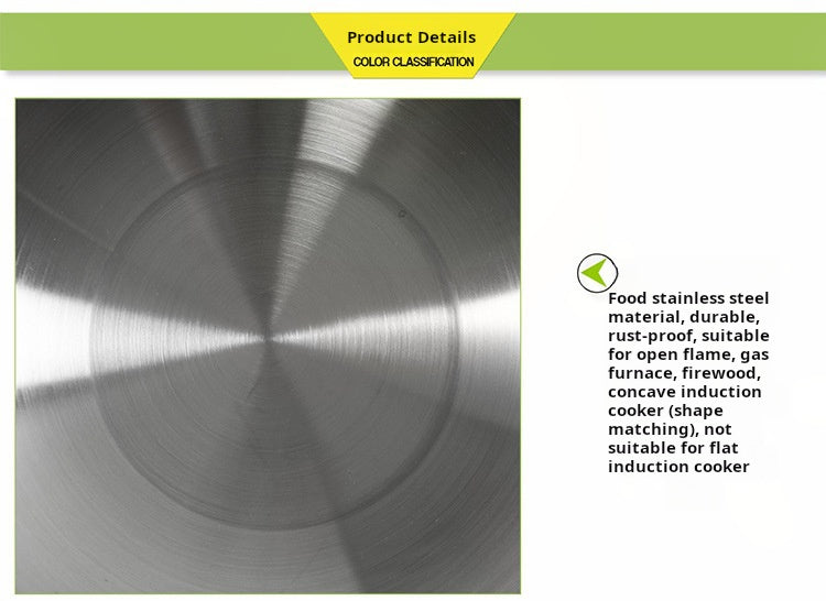 Professional Stainless Steel Wok Stir Fry Pan - Multi-Purpose Commercial Kitchen Cookware