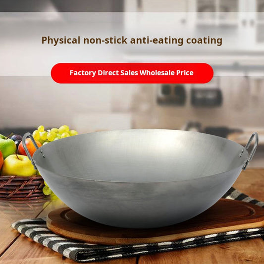 Cast Iron Wok - Traditional Round Bottom Stir Fry Pan